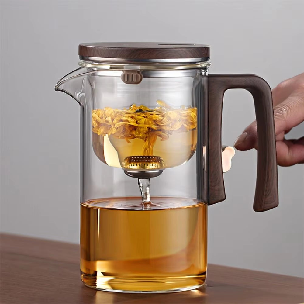 520/720/900Ml Small Waist Magnetic Filtration Glass Teapot Automatic Tea Separation Tea Cups