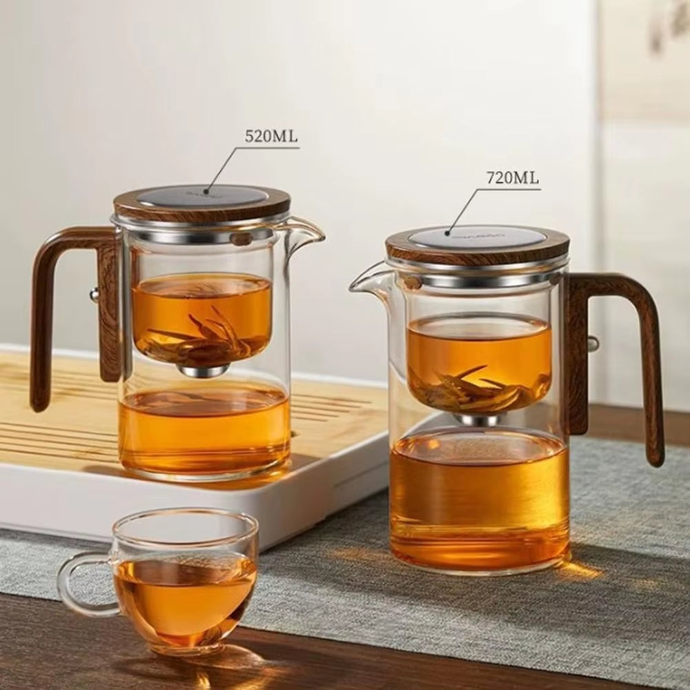 520/720/900Ml Small Waist Magnetic Filtration Glass Teapot Automatic Tea Separation Tea Cups