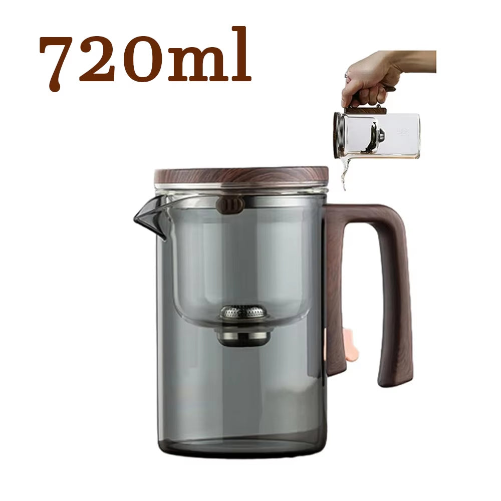 520/720/900Ml Small Waist Magnetic Filtration Glass Teapot Automatic Tea Separation Tea Cups