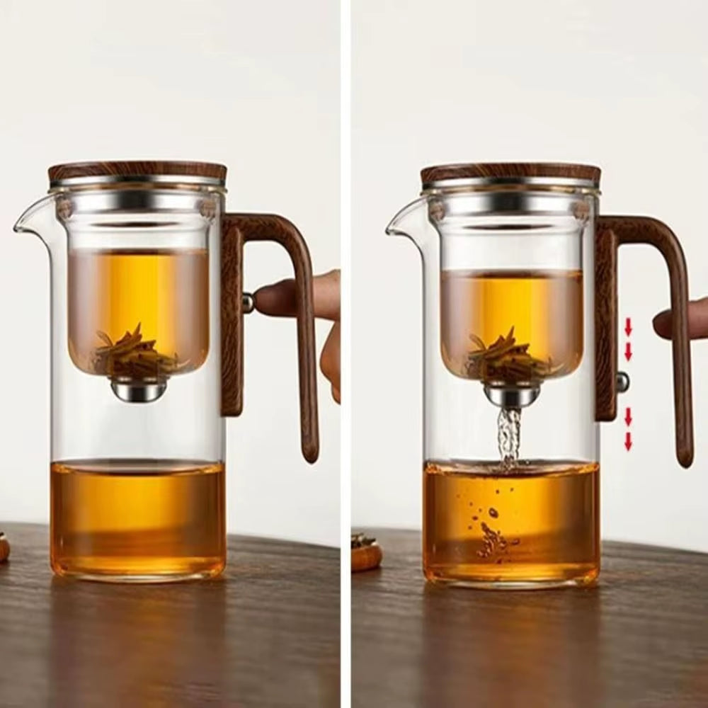 520/720/900Ml Small Waist Magnetic Filtration Glass Teapot Automatic Tea Separation Tea Cups