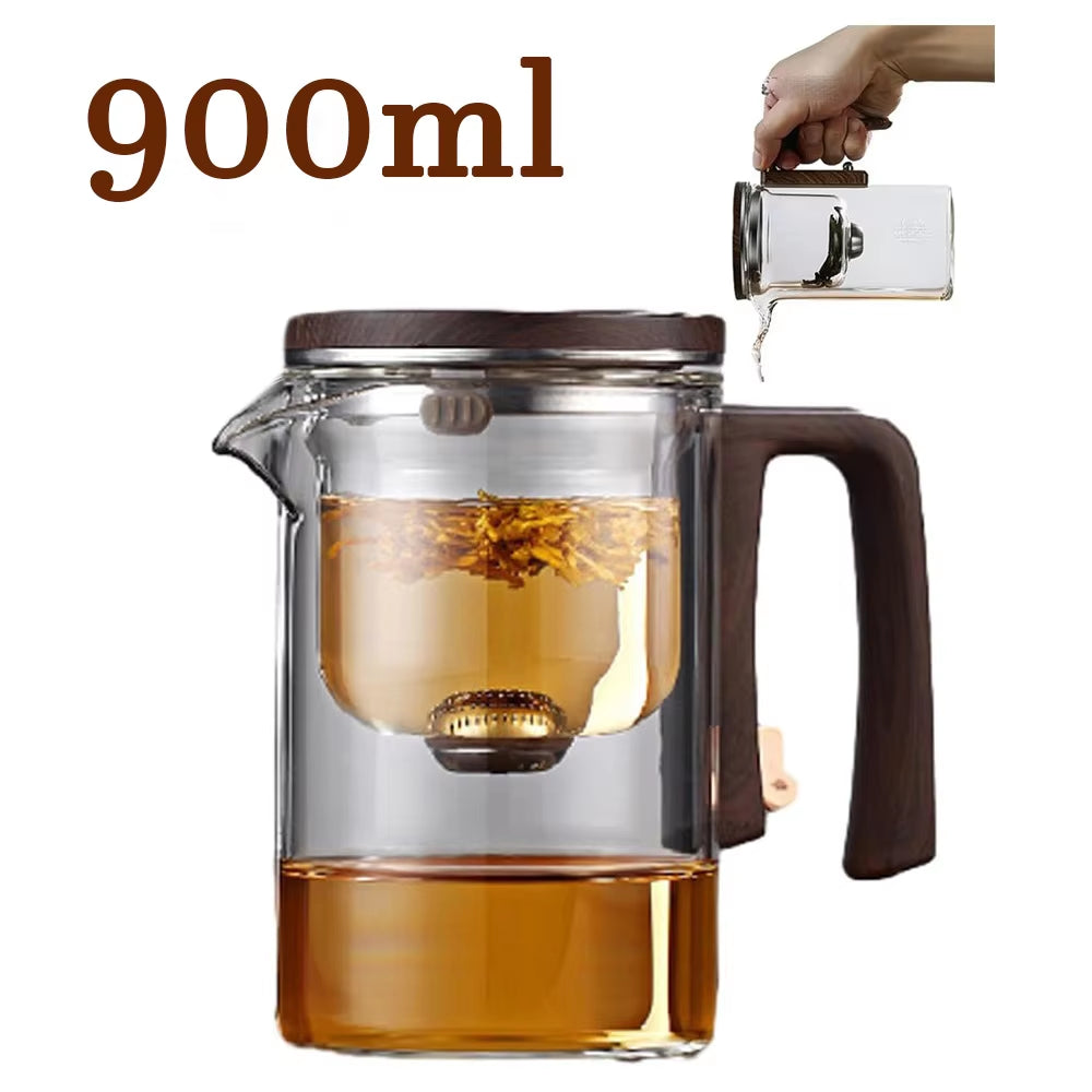 520/720/900Ml Small Waist Magnetic Filtration Glass Teapot Automatic Tea Separation Tea Cups