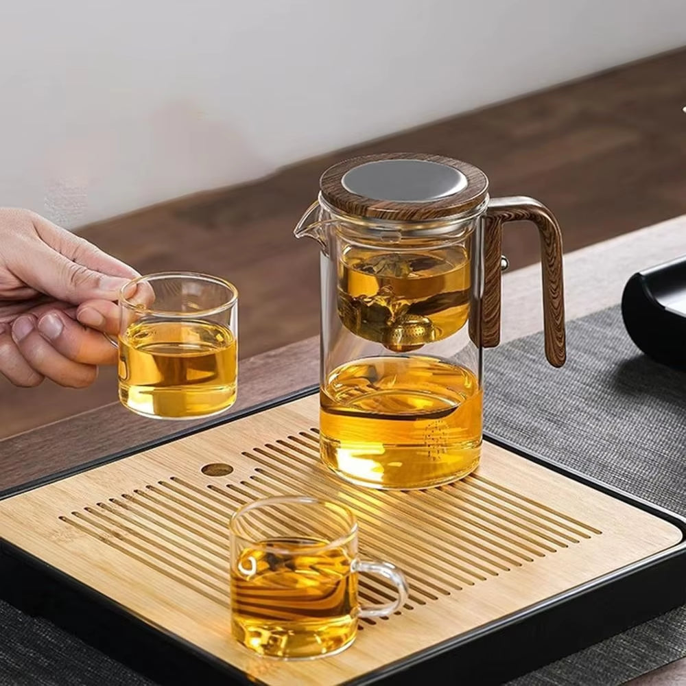 520/720/900Ml Small Waist Magnetic Filtration Glass Teapot Automatic Tea Separation Tea Cups