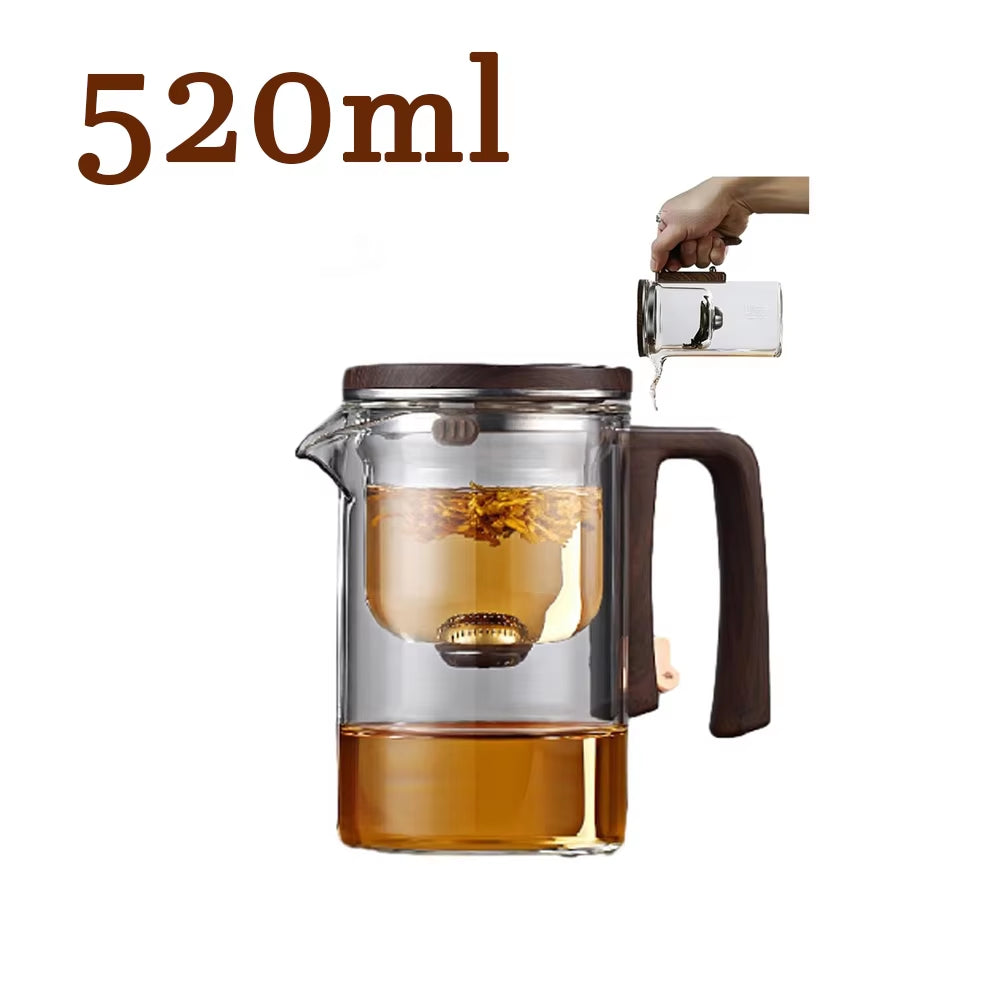 520/720/900Ml Small Waist Magnetic Filtration Glass Teapot Automatic Tea Separation Tea Cups